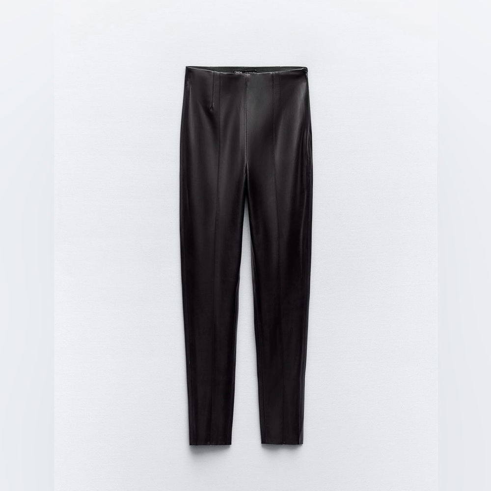 Faux Leather High-waisted leggings size large